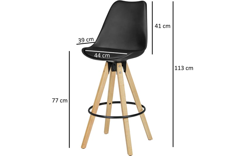 Baarituoli Eschberger 2-pak - Musta/Ruskea - Huonekalut - Tuoli & nojatuoli - Baarituoli