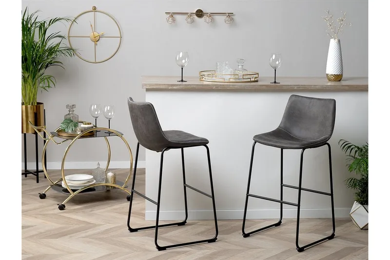 Baarituoli Franks 46 cm - Harmaa - Huonekalut - Tuoli & nojatuoli - Baarituoli