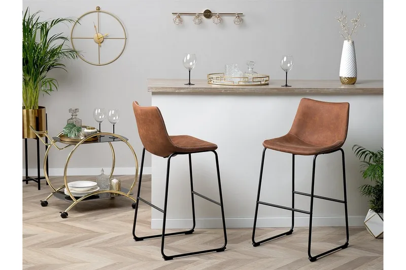 Baarituoli Franks 46 cm - Ruskea - Huonekalut - Tuoli & nojatuoli - Baarituoli