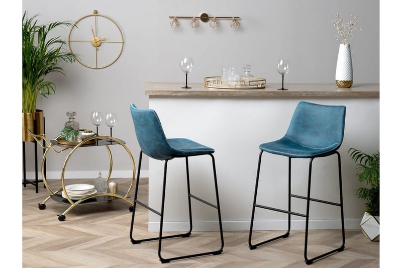 Baarituoli Franks 46 cm - Sininen - Huonekalut - Tuoli & nojatuoli - Baarituoli