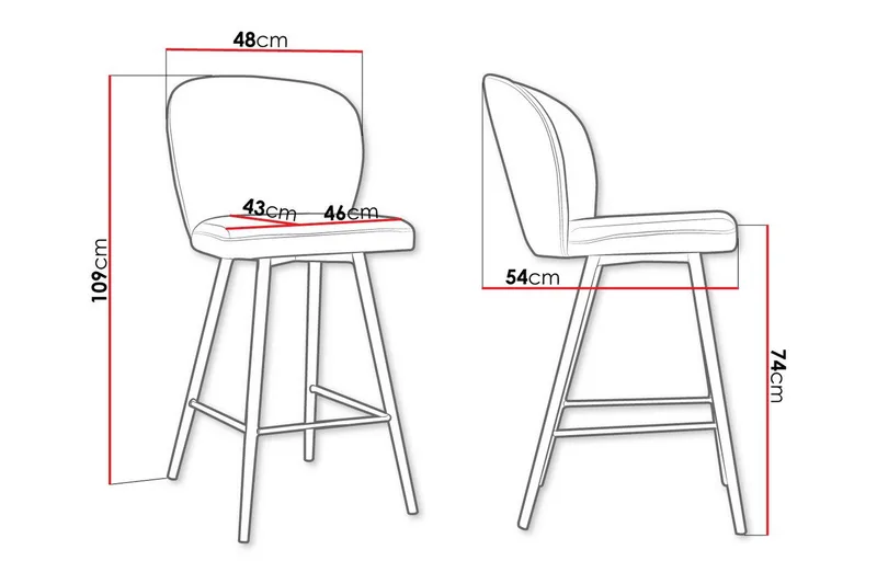 Baarituoli Glenarm - Huonekalut - Tuoli & nojatuoli - Baarituoli