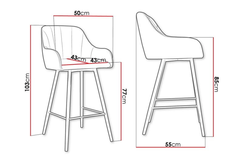 Baarituoli Glenarm - Huonekalut - Tuoli & nojatuoli - Baarituoli