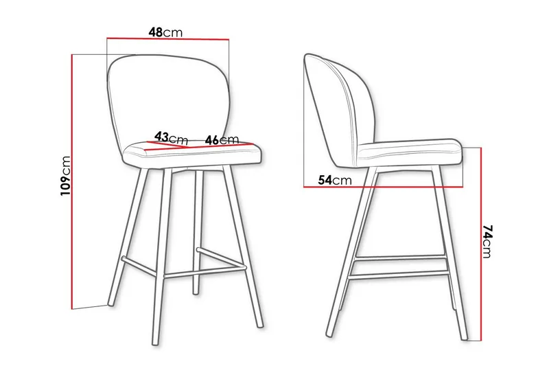 Baarituoli Glenarm - Huonekalut - Tuoli & nojatuoli - Baarituoli