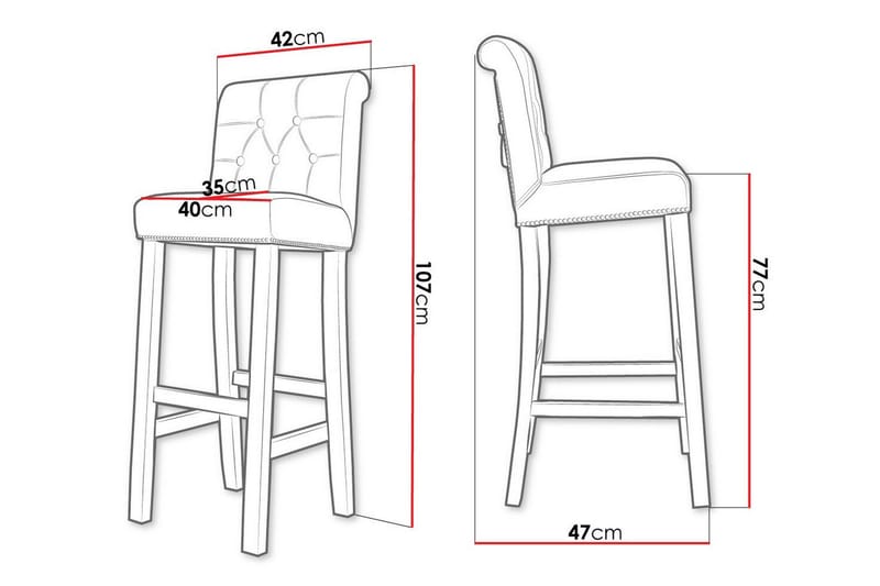 Baarituoli Glenarm - Huonekalut - Tuoli & nojatuoli - Baarituoli