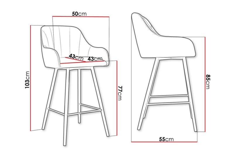 Baarituoli Glenarm - Huonekalut - Tuoli & nojatuoli - Baarituoli