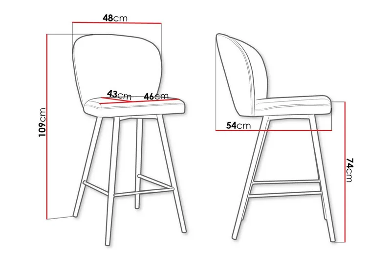 Baarituoli Glenarm - Huonekalut - Tuoli & nojatuoli - Baarituoli