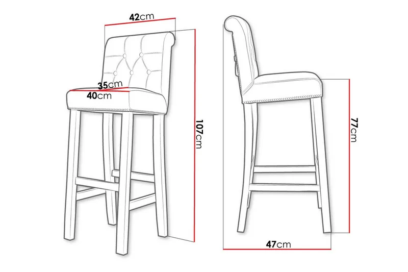 Baarituoli Glenarm - Huonekalut - Tuoli & nojatuoli - Baarituoli