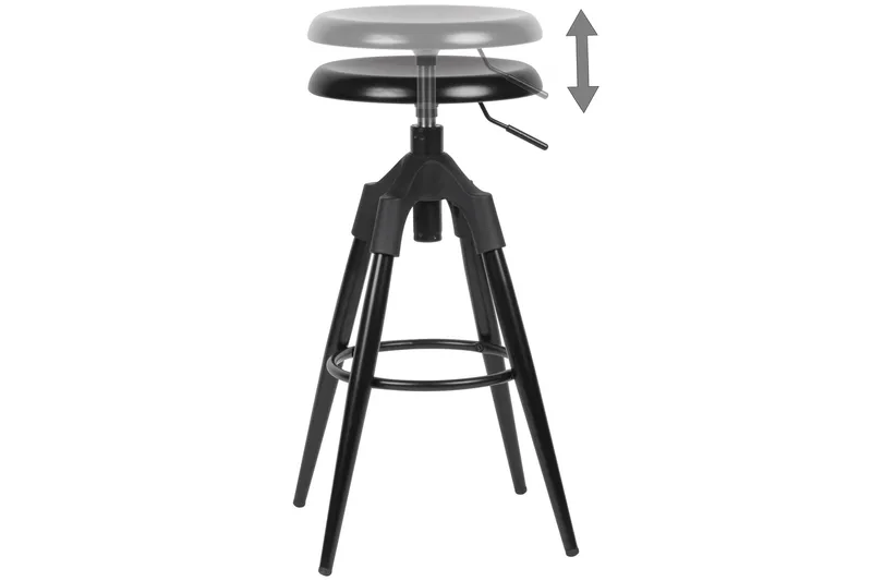 Baarituoli Havranek - Musta - Huonekalut - Tuoli & nojatuoli - Baarituoli