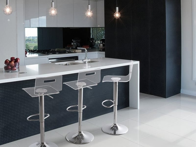 Baarituoli Malta 34 cm, Läpinäkyvä