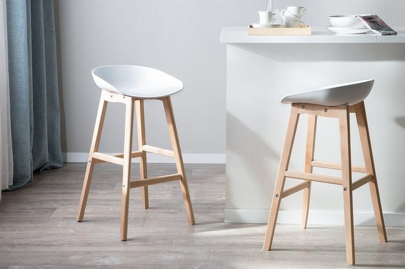 Baarituoli Micco 47 cm - Valkoinen - Huonekalut - Tuoli & nojatuoli - Baarituoli