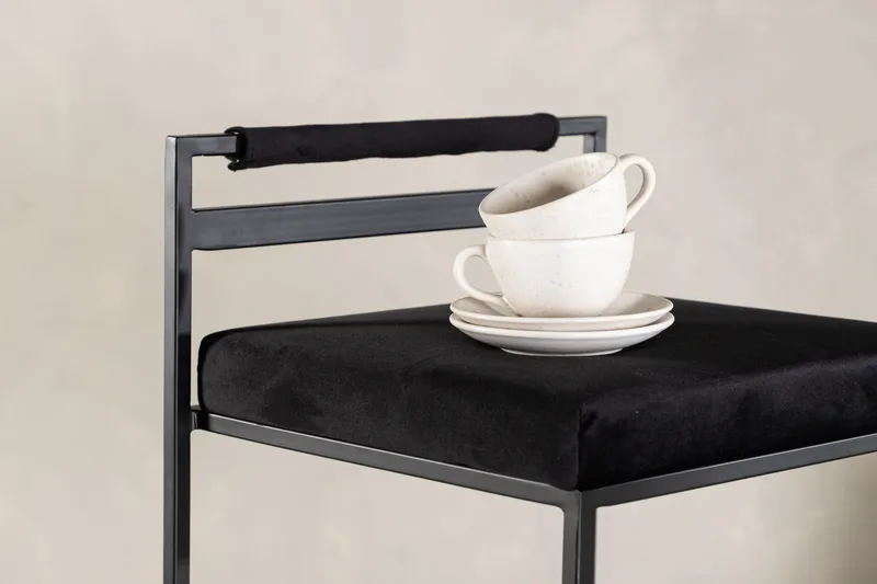 Baarituoli Opelika - Musta - Huonekalut - Tuoli & nojatuoli - Baarituoli