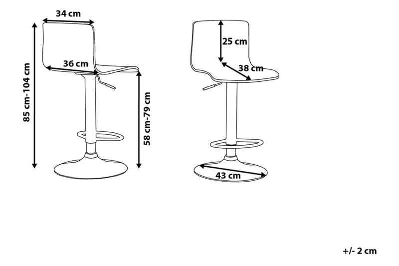Baarituoli Valencia 42 cm - Huonekalut - Tuoli & nojatuoli - Baarituoli