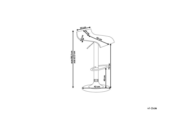 Baarituoli Valencia 42 cm - Huonekalut - Tuoli & nojatuoli - Baarituoli
