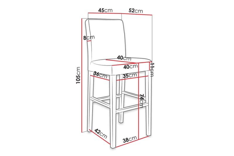 Baarituoli - Vihreä - Huonekalut - Tuoli & nojatuoli - Baarituoli