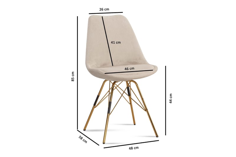 Badoni Käsinojatuoli - Beige - Huonekalut - Tuoli & nojatuoli - Ruokapöydän tuolit