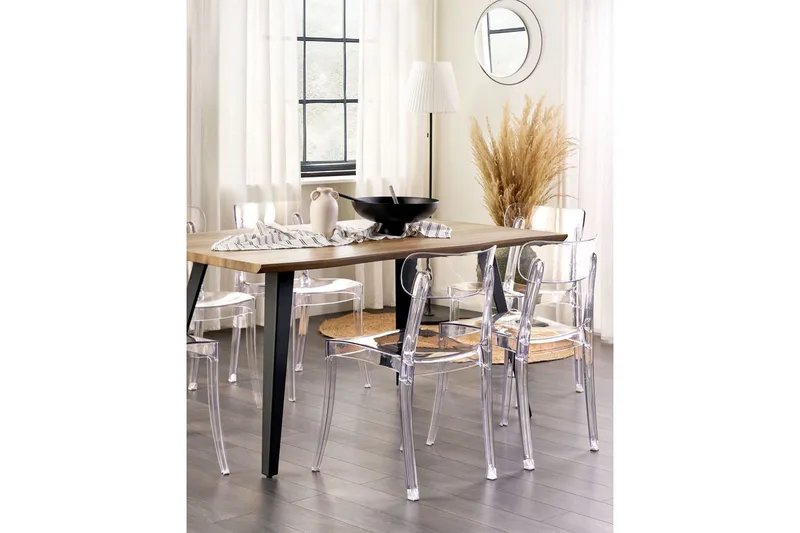 Bankettstol Beliani Covington set om 2 Transparent - Huonekalut - Tuoli & nojatuoli - Ruokapöydän tuolit