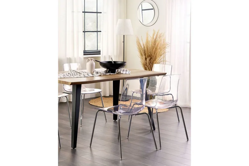 Bankettstol Beliani Silerton set om 2 Transparent - Huonekalut - Tuoli & nojatuoli - Ruokapöydän tuolit