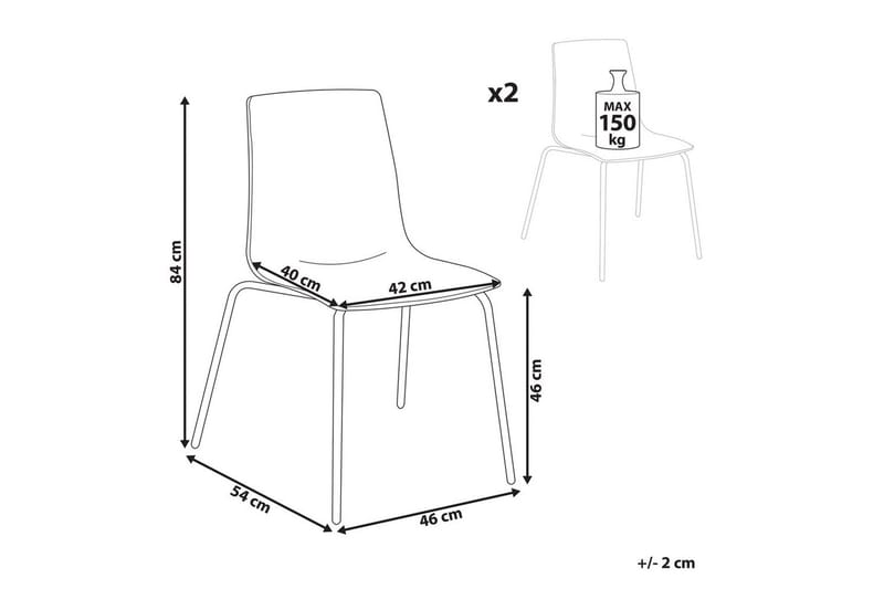 Bankettstol Beliani Silerton set om 2 Transparent - Huonekalut - Tuoli & nojatuoli - Ruokapöydän tuolit