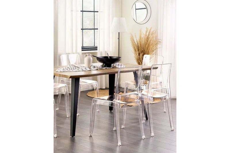 Bankettstol Beliani Westbridge set om 2 Transparent - Huonekalut - Tuoli & nojatuoli - Ruokapöydän tuolit