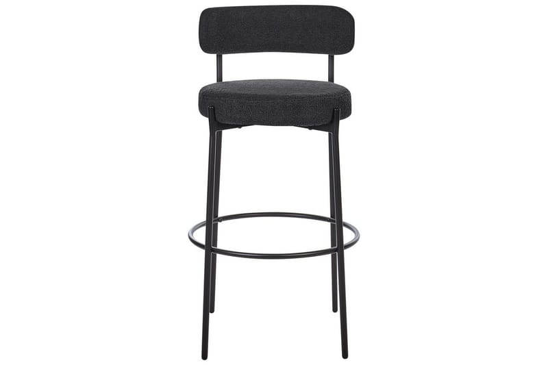 Barstol Beliani Allison set om 2 Beige-Svart Black - Huonekalut - Tuoli & nojatuoli - Baarituoli