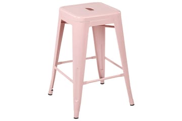Barstol Beliani Cabrillo set om 2 60 cm Pink - Huonekalut - Tuoli & nojatuoli - Baarituoli