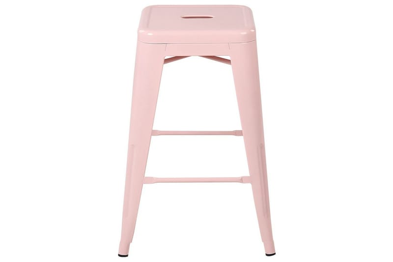 Barstol Beliani Cabrillo set om 2 60 cm Pink - Huonekalut - Tuoli & nojatuoli - Baarituoli