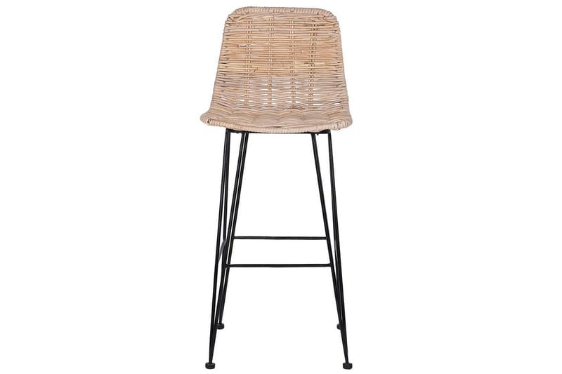 Barstol Beliani Cassita set om 2 Natur-Beige-Svart Natural - Huonekalut - Tuoli & nojatuoli - Baarituoli