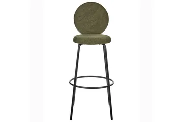 Barstol Beliani Emery set om 2 Beige-Svart Dark green - Huonekalut - Tuoli & nojatuoli - Baarituoli