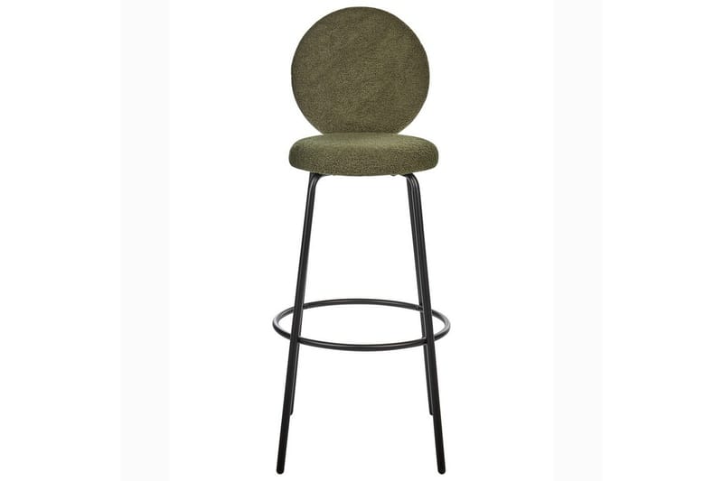 Barstol Beliani Emery set om 2 Beige-Svart Dark green - Huonekalut - Tuoli & nojatuoli - Baarituoli