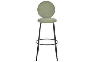 Barstol Beliani Emery set om 2 Beige-Svart Light green - Huonekalut - Tuoli & nojatuoli - Baarituoli