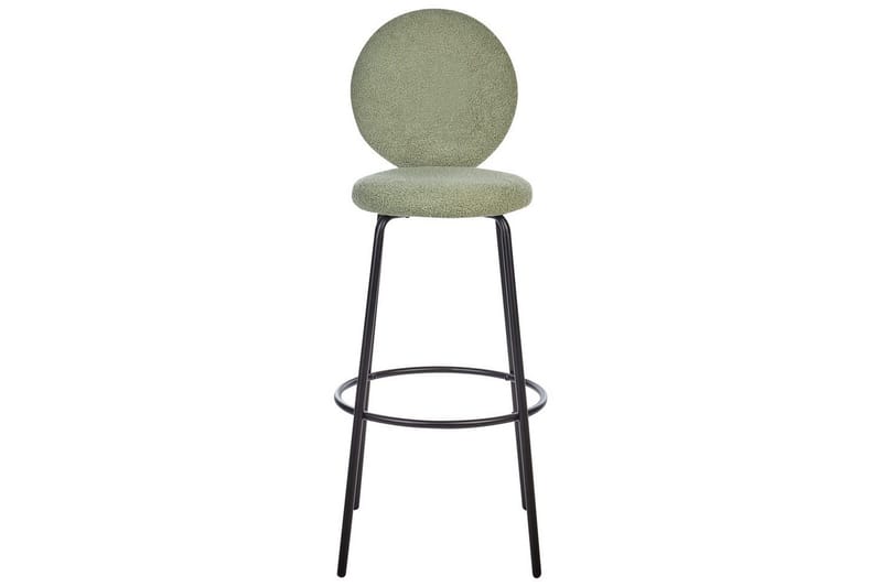 Barstol Beliani Emery set om 2 Beige-Svart Light green - Huonekalut - Tuoli & nojatuoli - Baarituoli