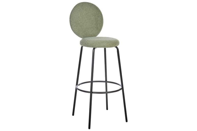 Barstol Beliani Emery set om 2 Beige-Svart Light green - Huonekalut - Tuoli & nojatuoli - Baarituoli