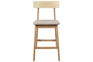 Barstol Beliani Isanti set om 2 Ljus Trä-Beige Taupe - Huonekalut - Tuoli & nojatuoli - Baarituoli