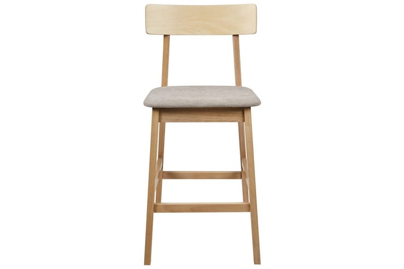 Barstol Beliani Isanti set om 2 Ljus Trä-Beige Taupe - Huonekalut - Tuoli & nojatuoli - Baarituoli