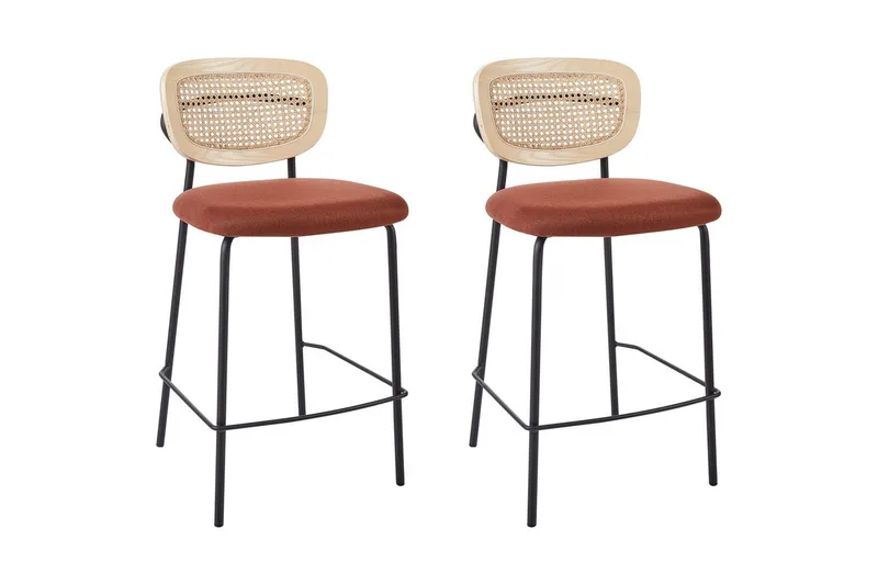 Barstol Beliani Mayetta set om 2 Natur-Beige-Svart Natural VALUE_MISSING_18129, undefined