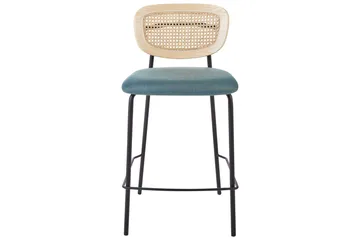Barstol Beliani Mayetta set om 2 Natur-Beige-Svart Teal VALUE_MISSING_18130 - Huonekalut - Tuoli & nojatuoli - Baarituoli