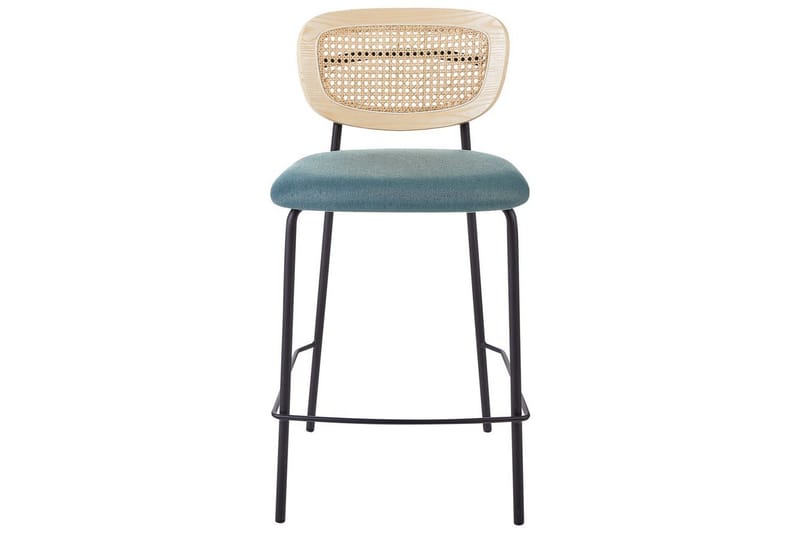 Barstol Beliani Mayetta set om 2 Natur-Beige-Svart Teal VALUE_MISSING_18130 - Huonekalut - Tuoli & nojatuoli - Baarituoli