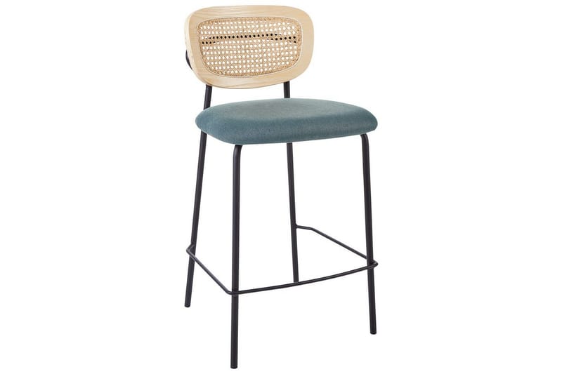 Barstol Beliani Mayetta set om 2 Natur-Beige-Svart Teal VALUE_MISSING_18130 - Huonekalut - Tuoli & nojatuoli - Baarituoli