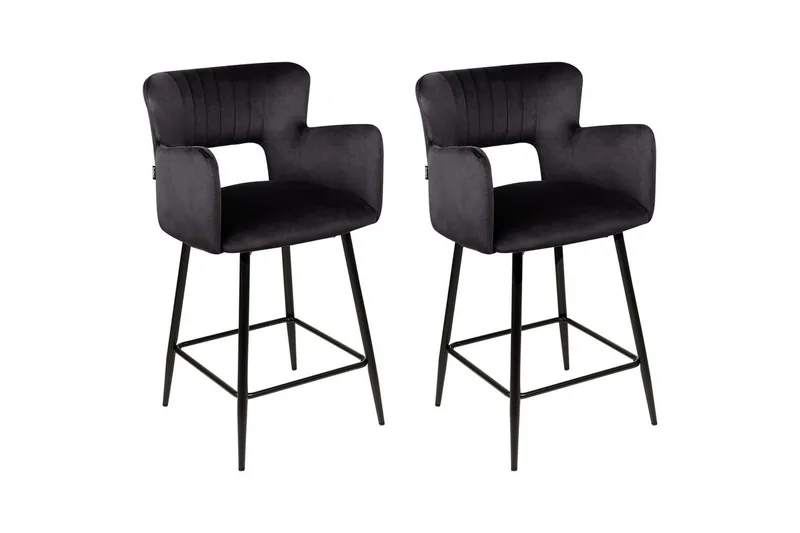 Barstol Beliani Sanilac set om 2 Blå-Svart Black VALUE_MISSING_18021, undefined