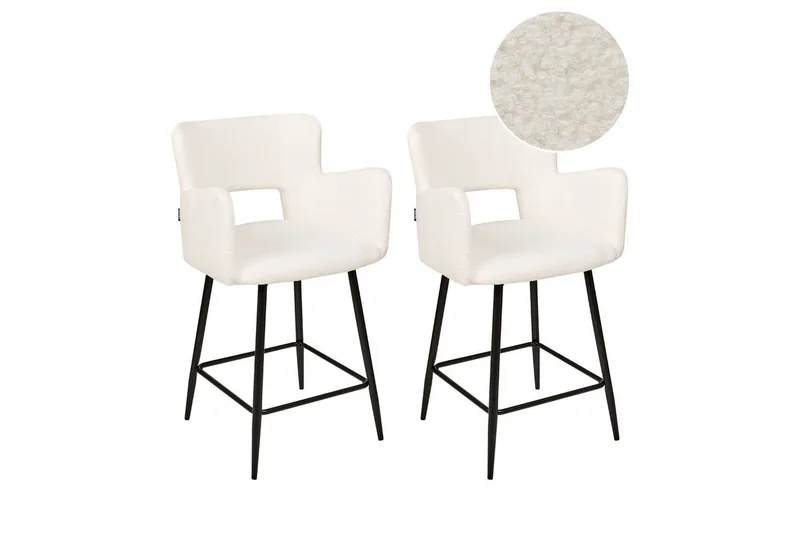 Barstol Beliani Sanilac set om 2 Blå-Svart Cream white VALUE_MISSING_7, undefined