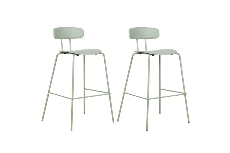 Barstol Beliani Sibley set om 2 Grön Light green, undefined
