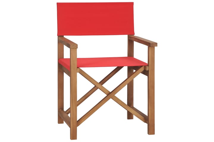 beBasic Ohjaajantuolit 2 kpl täysi tiikki punainen - Punainen - Tuoli & nojatuoli - Ohjaajantuoli