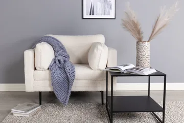 Bloom nojatuoli bouclé - Valkoinen - Huonekalut - Tuoli & nojatuoli - Nojatuoli & lepotuoli