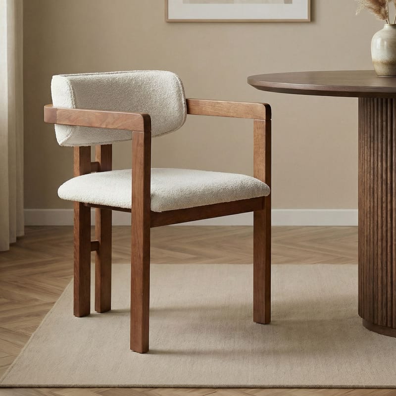 Bonavista Tuoli - valkoinen ja pähkinä - Huonekalut - Tuoli & nojatuoli - Ruokapöydän tuolit