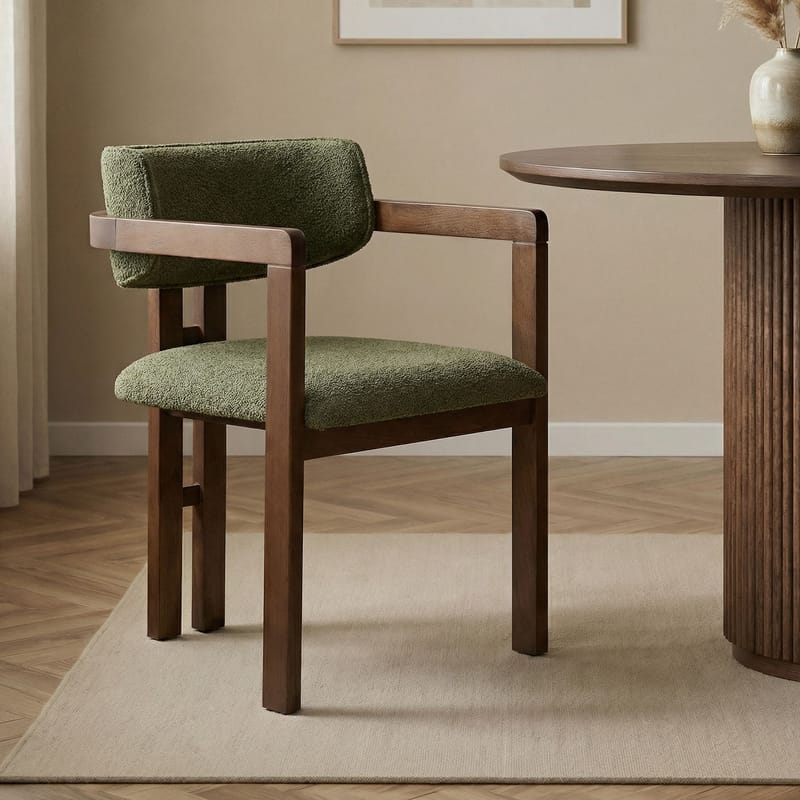 Bonavista Tuoli - vihreä ja tumma pähkinä - Huonekalut - Tuoli & nojatuoli - Ruokapöydän tuolit