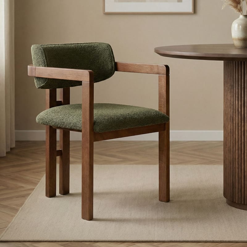 Bonavista Tuoli - vihreä ja pähkinä - Huonekalut - Tuoli & nojatuoli - Ruokapöydän tuolit