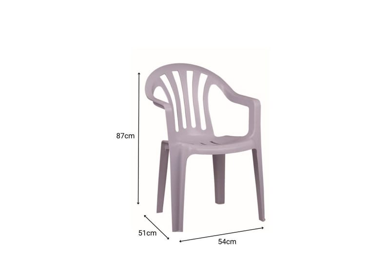 Brandiz Käsinojatuoli - Valkoinen - Huonekalut - Tuoli & nojatuoli - Ruokapöydän tuolit