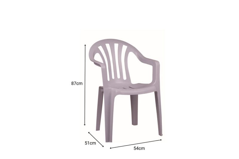 Brandiz Käsinojatuoli - Valkoinen - Huonekalut - Tuoli & nojatuoli - Ruokapöydän tuolit