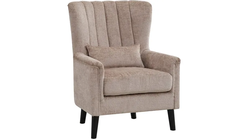 Brevalo-nojatuoli bouclé-kankaalla, Biscuit