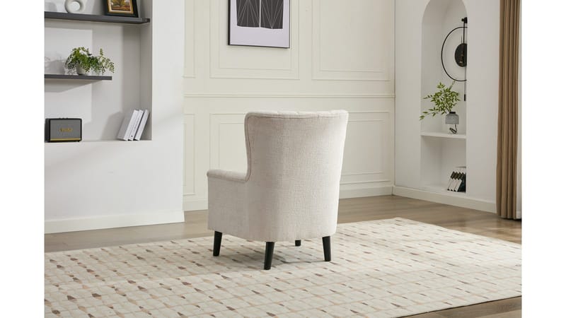 Brevalo-nojatuoli bouclé-kankaasta - Kermanvärinen - Huonekalut - Tuoli & nojatuoli - Nojatuoli & lepotuoli